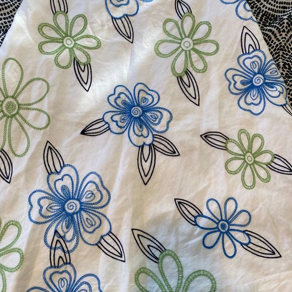 Dressbarn size 12 Linen Rayon Embroidered Floral A line Business Casual Skirt - Picture 8 of 8